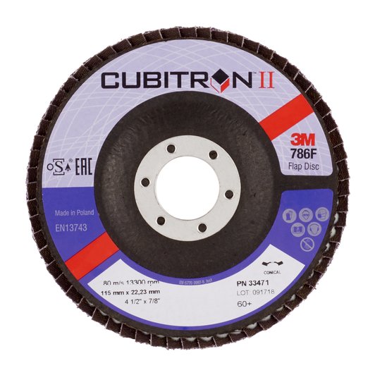 Disc abraziv lamelar Cubitron™ II, T29, 115mmx22 mm, 80+
