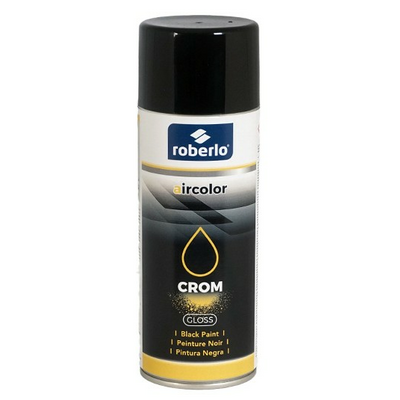 Vopsea negru mat, 400ml, spray, Roberlo