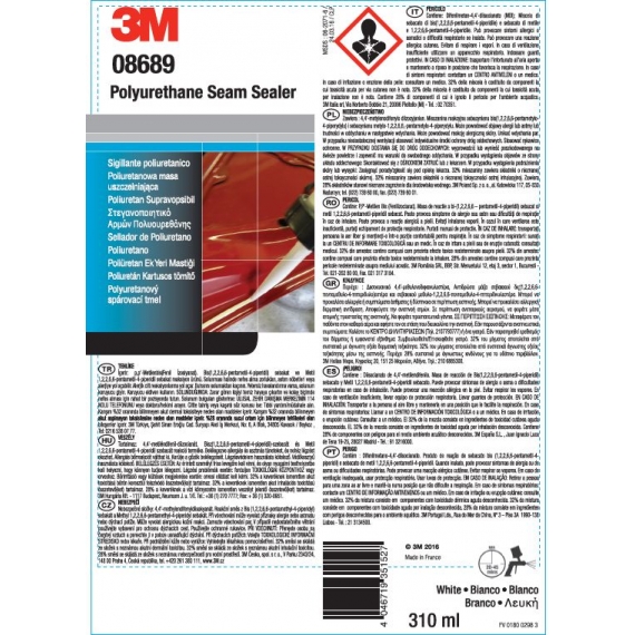 3M Mastic poliuretanic supravopsibil Alb