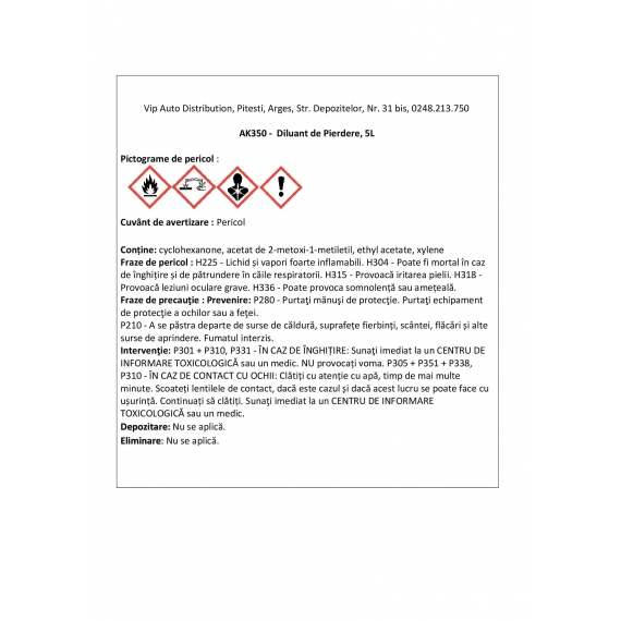Diluant de Pierdere, 5L, Cromax
