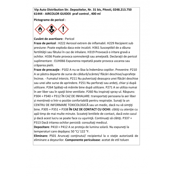 Spray praf control, 400ml, Roberlo