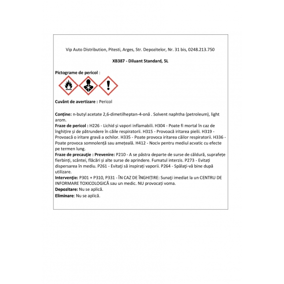 Diluant temperaturi ridicate , 5l, Cromax