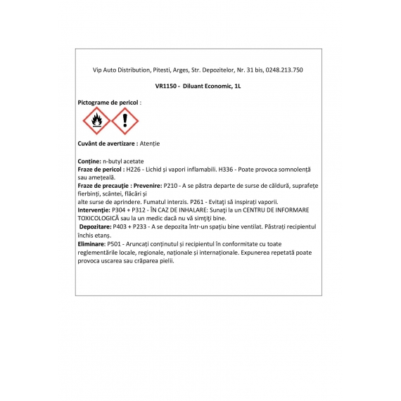 Diluant Economic, 1L Cromax