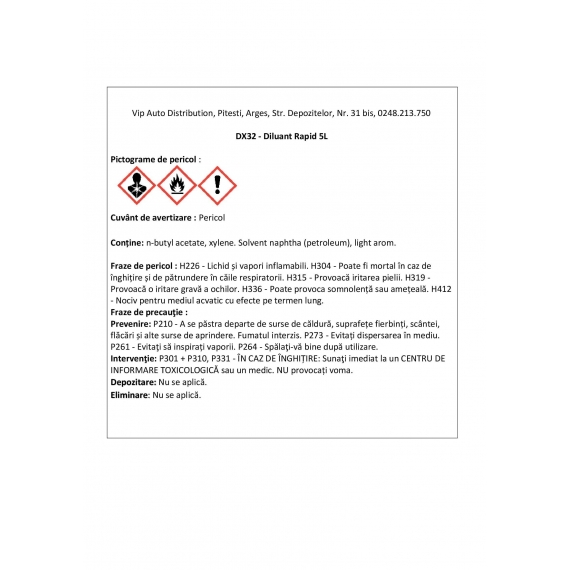 Diluant rapid 5L,  Duxone