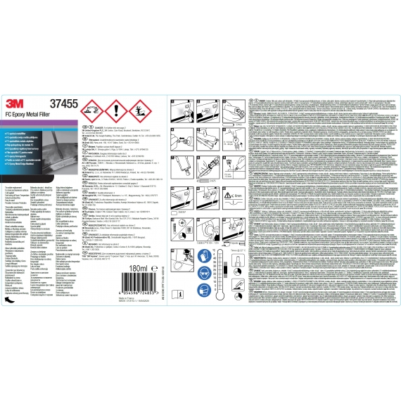 3M Fast Cure 2K EpoxyMetal Filler, 180ml