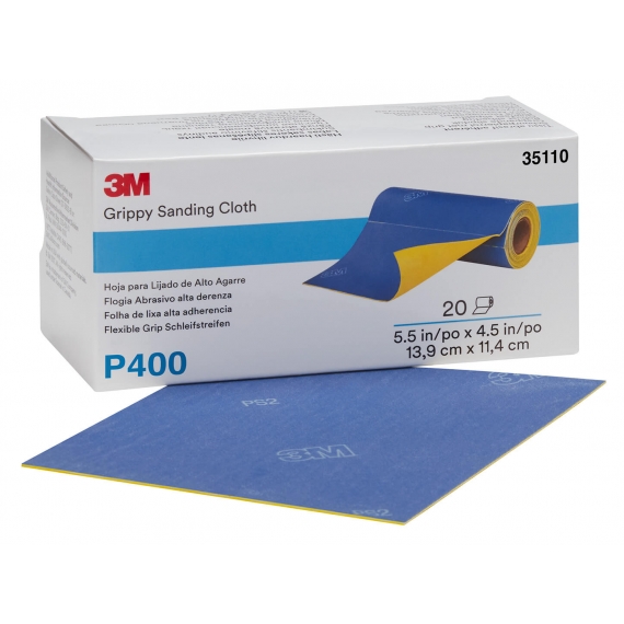 3M  Coli abrazive pe suport aderent , 139 mm x 114 mm, P400